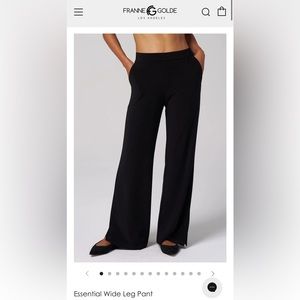 Franne Golde Essential Wide Leg Pant Black